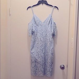 Blue floral lace dress